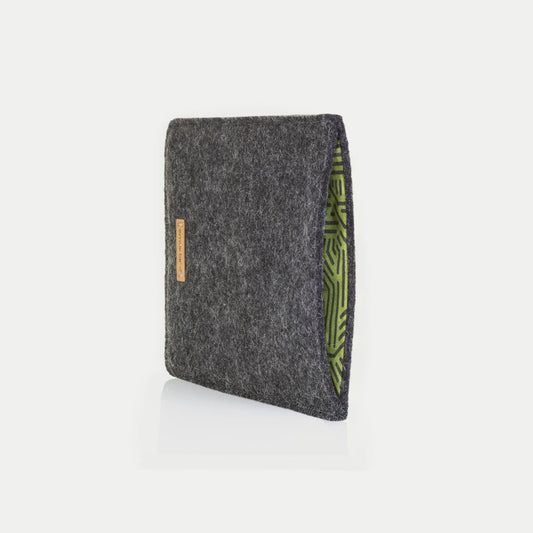 Hülle für Boox Note Air4 C | aus Filz und Bio-Baumwolle | anthrazit - stripes | Modell "LET"