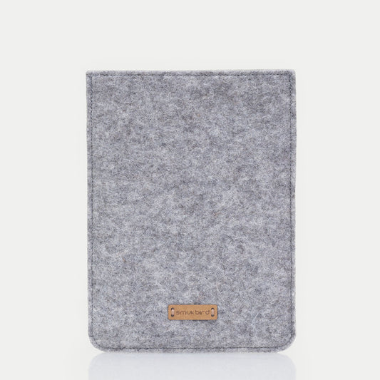 Hülle für Onyx Boox  Galileo | aus Filz und Bio-Baumwolle | hellgrau - colorful | Modell "LET"