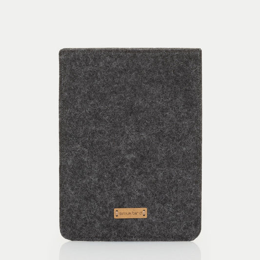 Hülle für Kindle Colorsoft 1. Gen  | aus Filz und Bio-Baumwolle | anthrazit - shapes | Modell "LET"