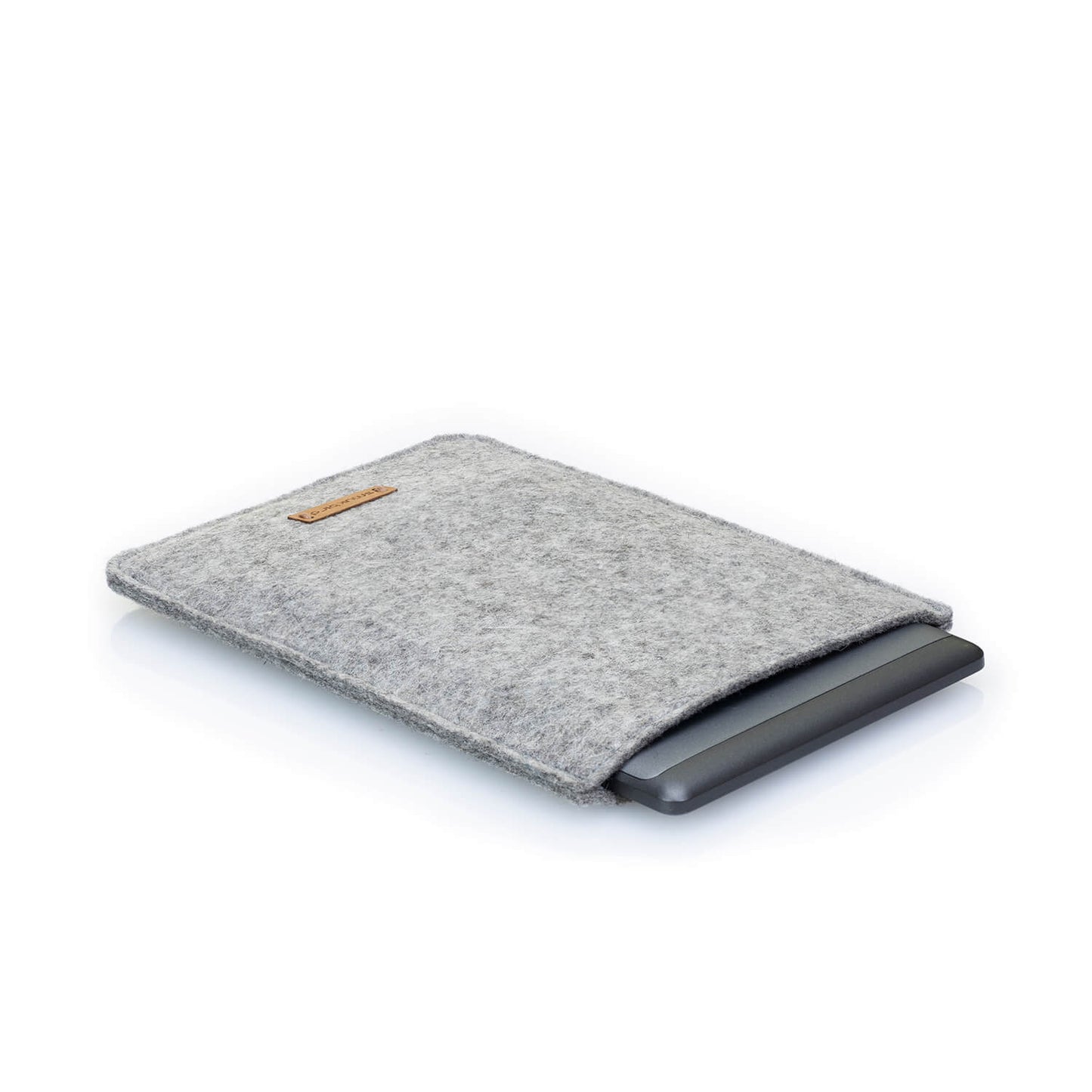 Hülle für Kindle Paperwhite 10 | aus Filz und Bio-Baumwolle | hellgrau - bloom | Modell "LET"