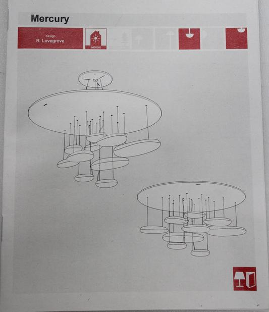 B-Ware Mercury Led Deckenlampe Hängeleuchte Lampe Leuchte 58 W 2.700 K Chrom Poliert