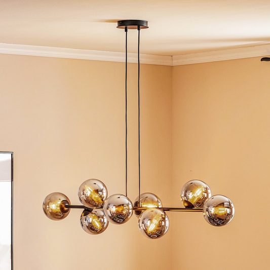 B-lager Euluna hengilampi hengilampi lampi lampi Glassy 8 loga glerskjár Graf336