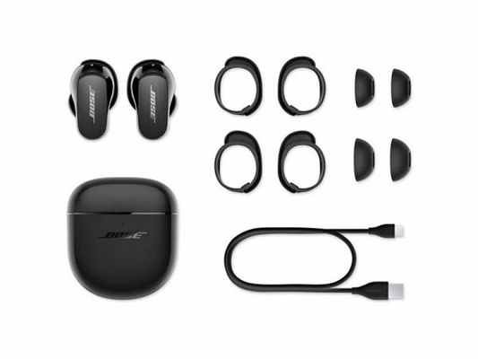Bose QuietComfort Triple Black In-Ear heyrnartól, Bluetooth fyrir tónlist og íþróttir, svört, á lager