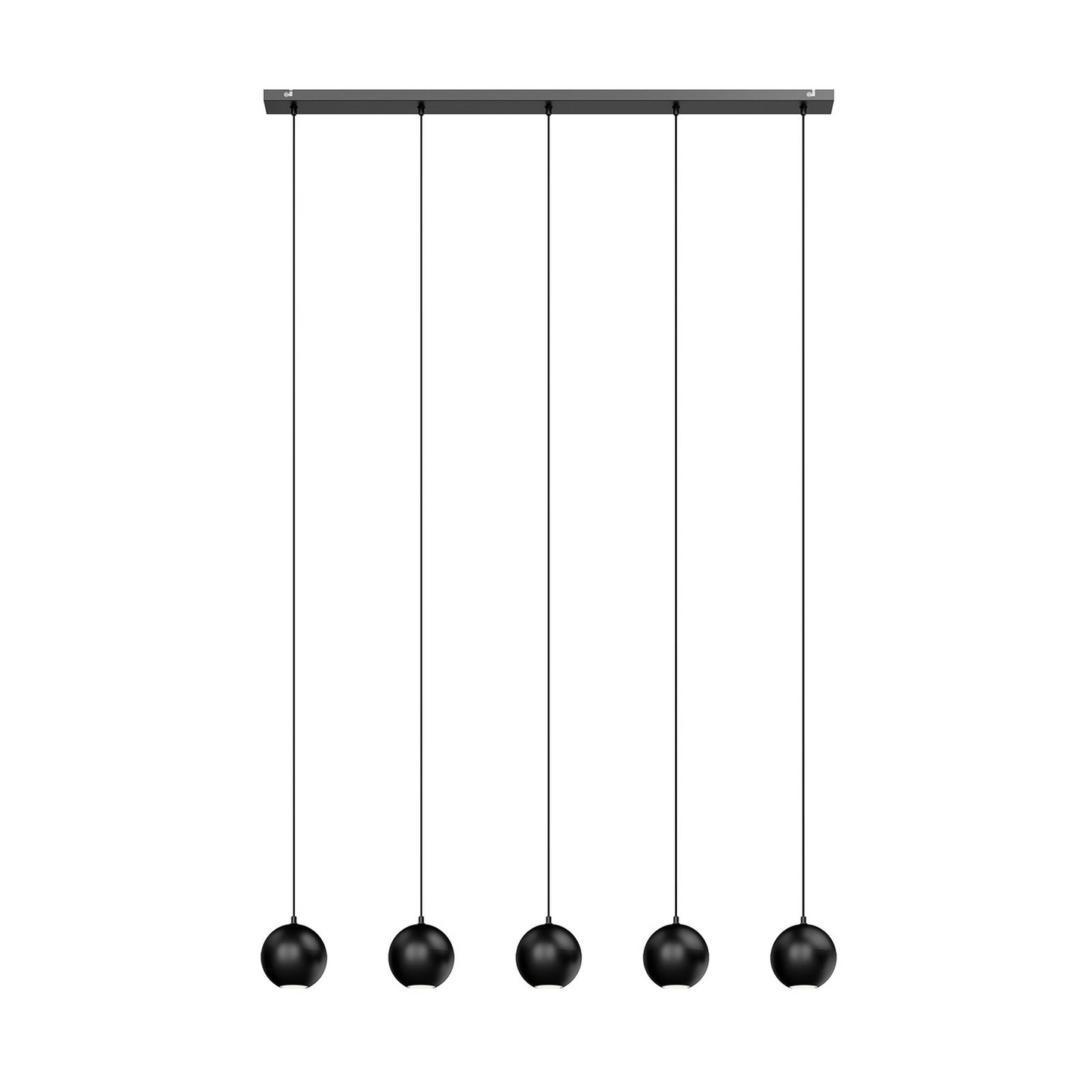 B-flokks Euluna hengiljós, miðnættis loftlampi, 5 ljós, GU10, svart 