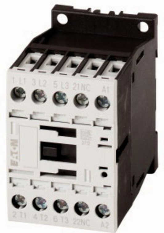 Eaton Dilm9 01 (24 Vdc) tengirofi, 3 venjulega opnir tengiliðir, aflrofi, hjálparrofi, 4 kW, á lager.