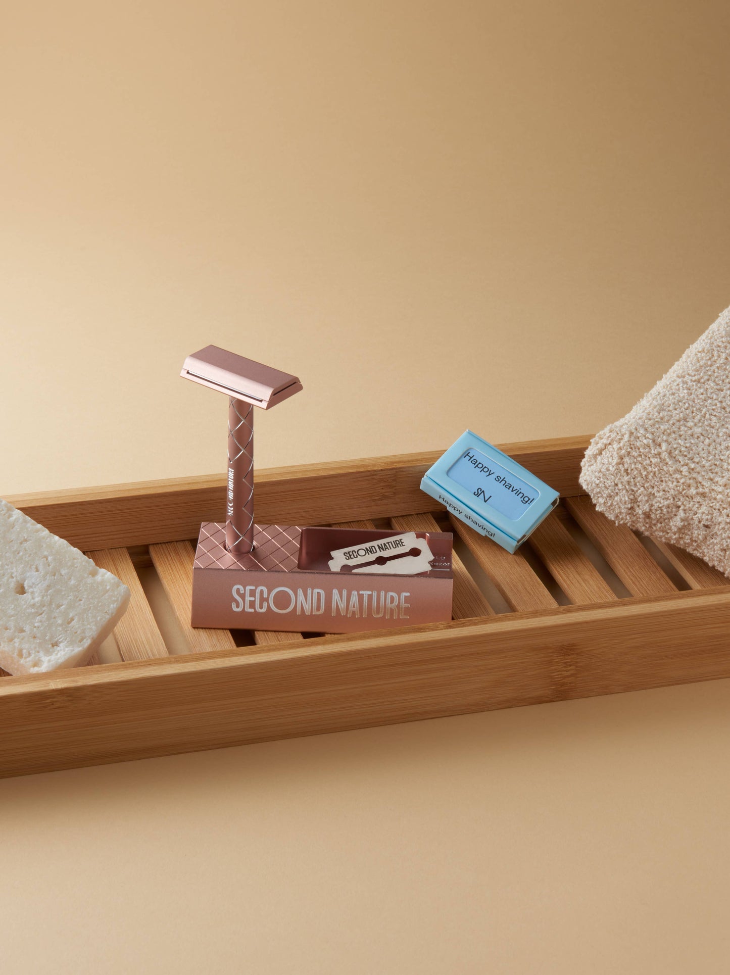 Raksett - öryggisrakvél með standi og blöðum -