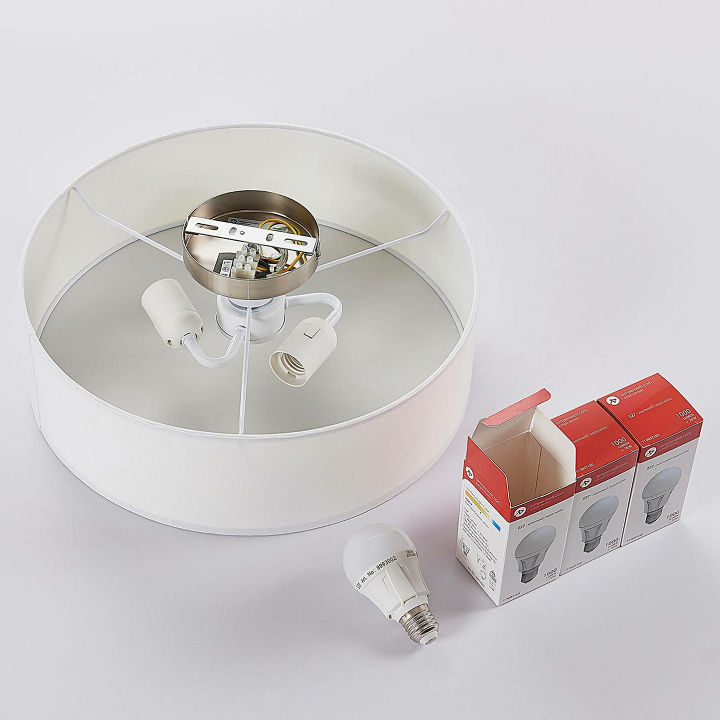 Lindby loftlampi Sebastian hengilampi í B-flokki, Ø 40 cm, E14, 3 ljós, Cr608 