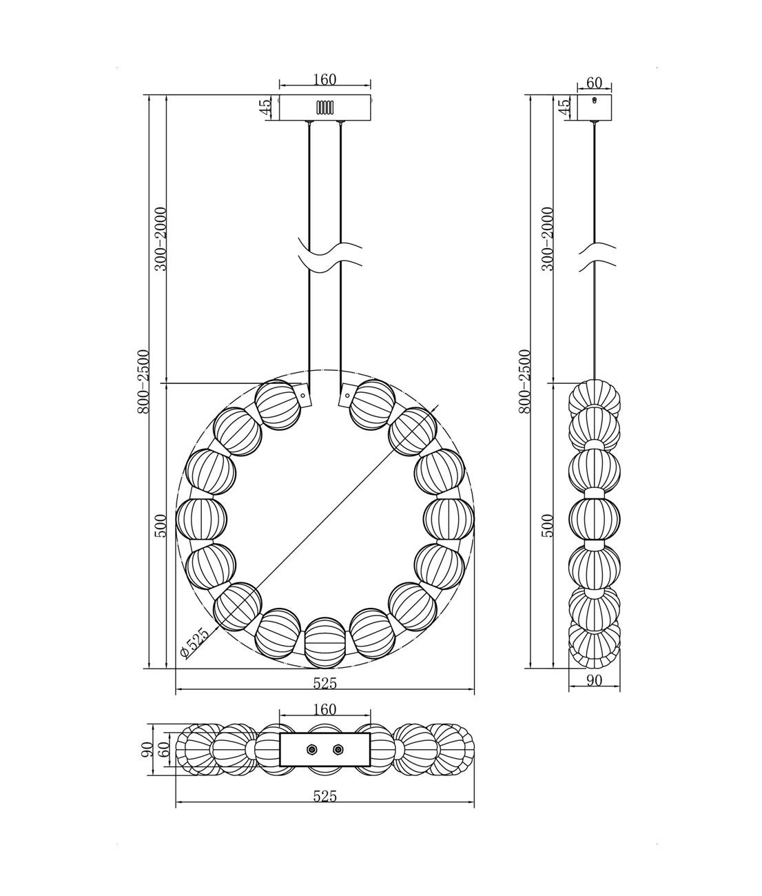 B-Ware Maytoni Amuled Led Hängelampe Hängeleuchte Lampe Leuchte Pendelleuchte Licht