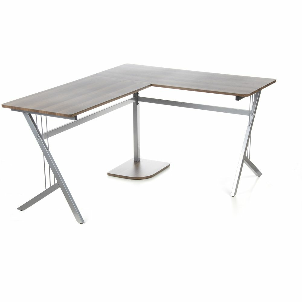 B-flokks Hjh skrifstofuhornborð, skrifborð, tölvuborð, Pollux valhnetu