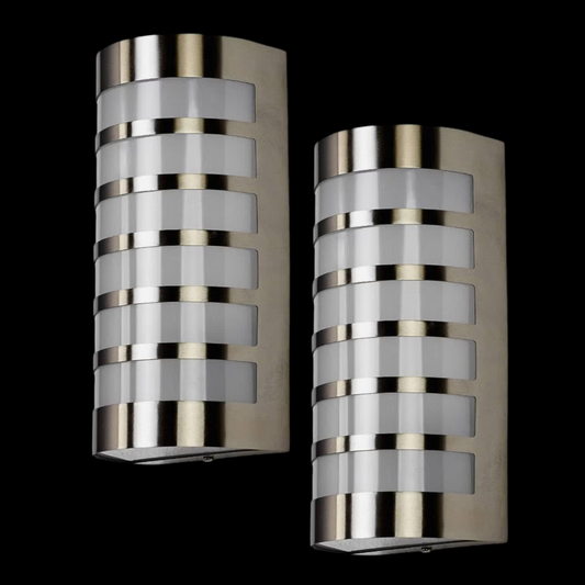 B-grade Lindby stainless steel outdoor wall light Alvin wall light wall lamp light 2 pieces 