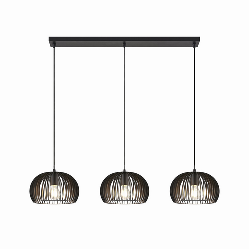 B-Ware Lindby Pendelleuchte Jusra Hängeleuchte Lampe Leuchte 3 Flg. E27 Metall Schw28