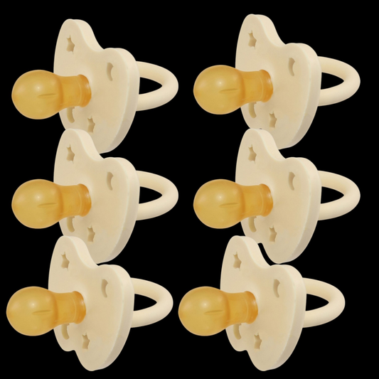 B-grade Hevea Elements For Kids Pacifiers Baby Soothers Milky 6 pieces