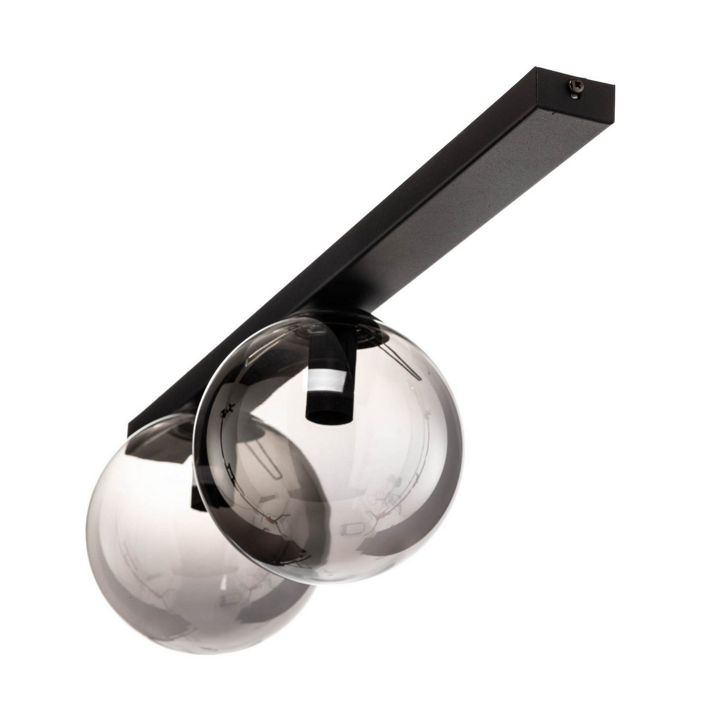 Emibig loftlampi í B-flokki, ljósastæði, svart grafít, tvö ljós. Sjá texta/mynd.