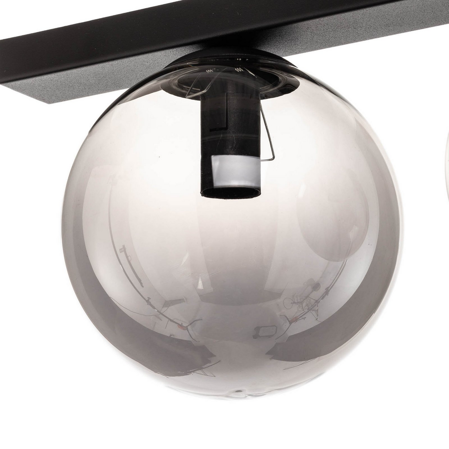 Emibig loftlampi í B-flokki, ljósastæði, svart grafít, tvö ljós. Sjá texta/mynd.