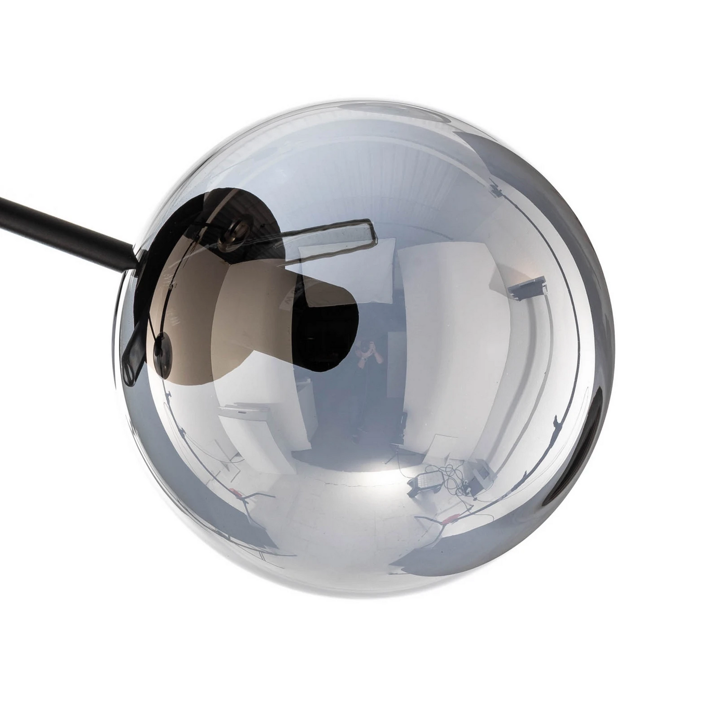 Loftljós frá Emibig Lighting í B-flokki, línuleg lampi, svart grafít, sex ljósastaurar