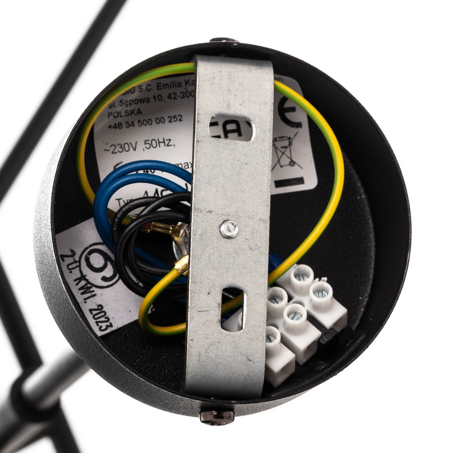 Loftljós frá Emibig Lighting í B-flokki, línuleg lampi, svart grafít, sex ljósastaurar