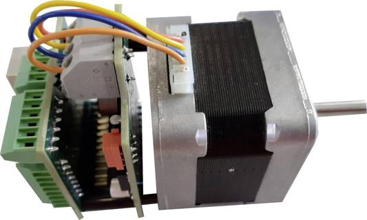 B-flokks Emis skrefmótor með SMC stýringu D Mot 42 0,25 Nm 0,7 A 0,7 A ásþvermál 5 mm