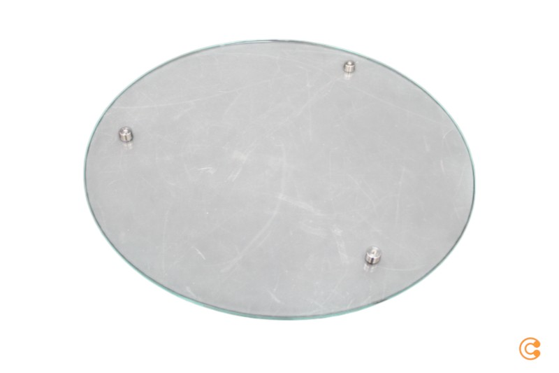 B-flokks Emu 495/V Heaven glerplata ø50cm fyrir kaffiborð Art.495