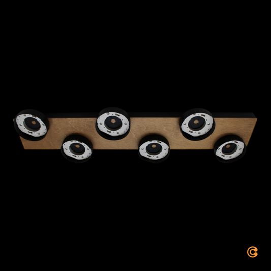 B-flokks Envostar loftljós, trélampi, LED, svart tré. Sjá texta/myndir