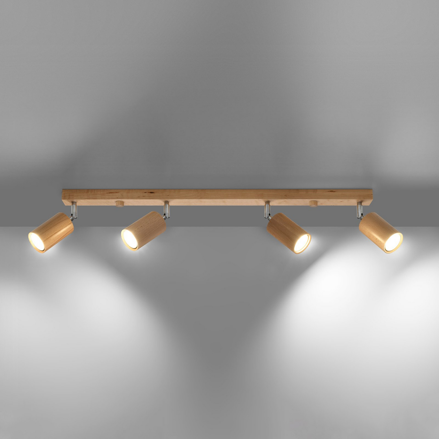 Loftljós frá Envostar í B-flokki, sívalur úr tré. Sjá texta/mynd.