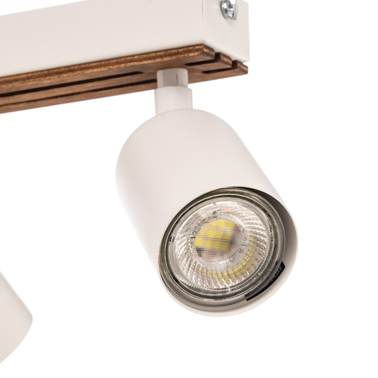 B-flokks Envostar loftkastarlampi Tino sex ljósa hvítur viður