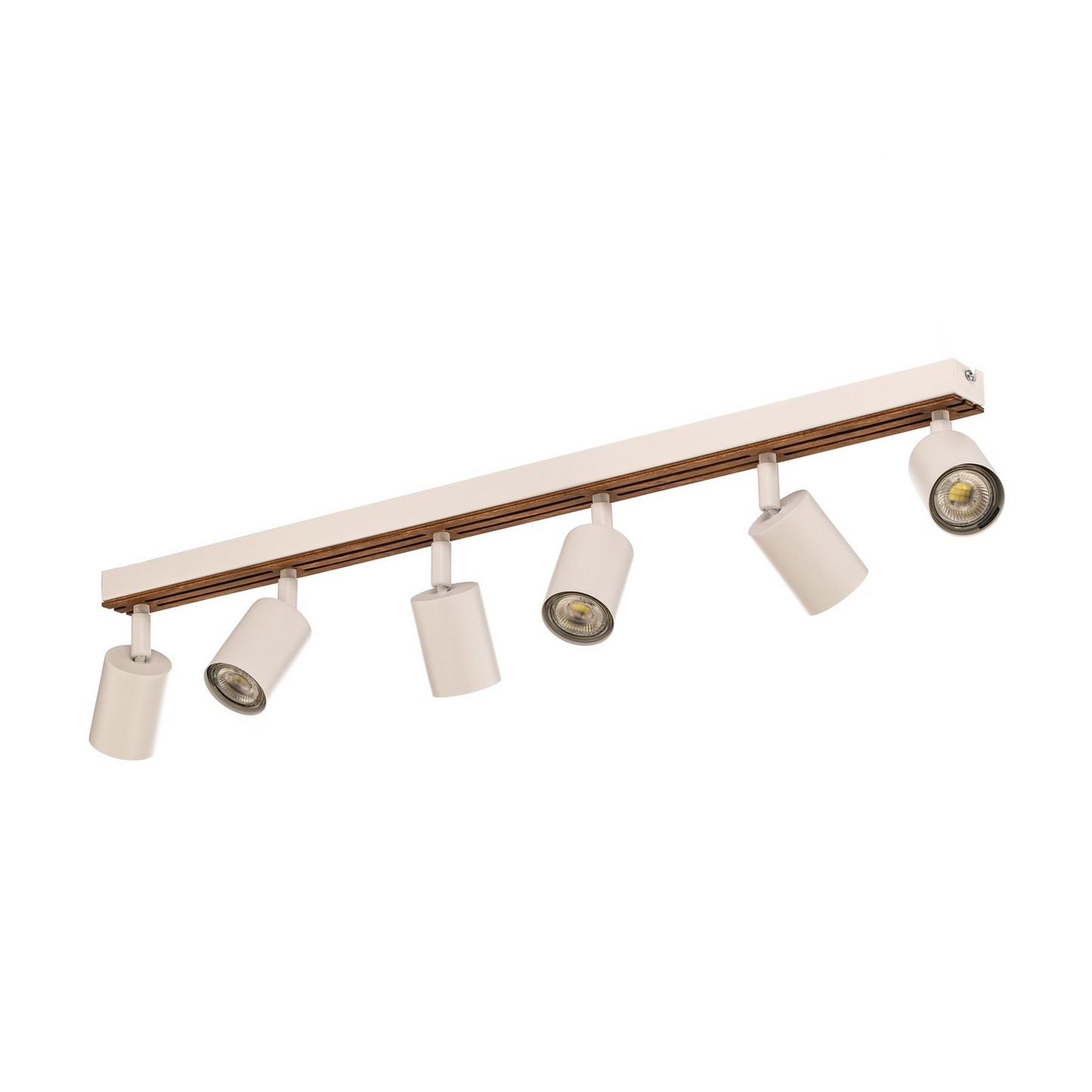 B-flokks Envostar loftkastarlampi Tino sex ljósa hvítur viður