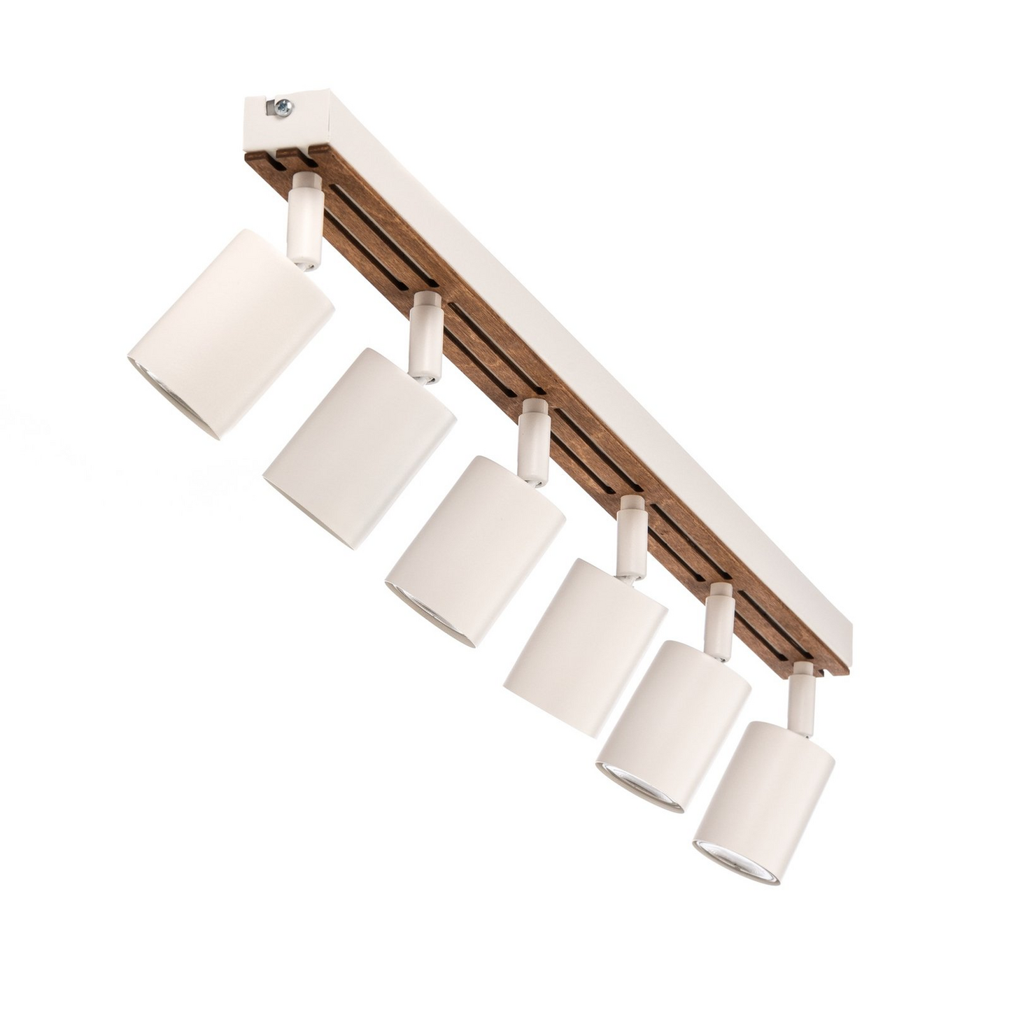B-flokks Envostar loftkastarlampi Tino sex ljósa hvítur viður