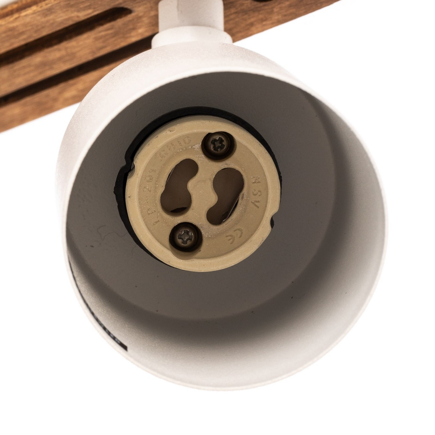 B-flokks Envostar loftkastarlampi Tino sex ljósa hvítur viður