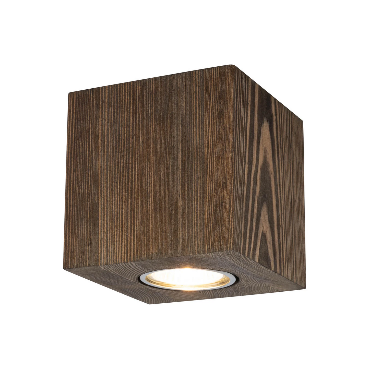 B-grade Envostar Tuni downlight ceiling light, ceiling lamp, pine walnut stained GU10