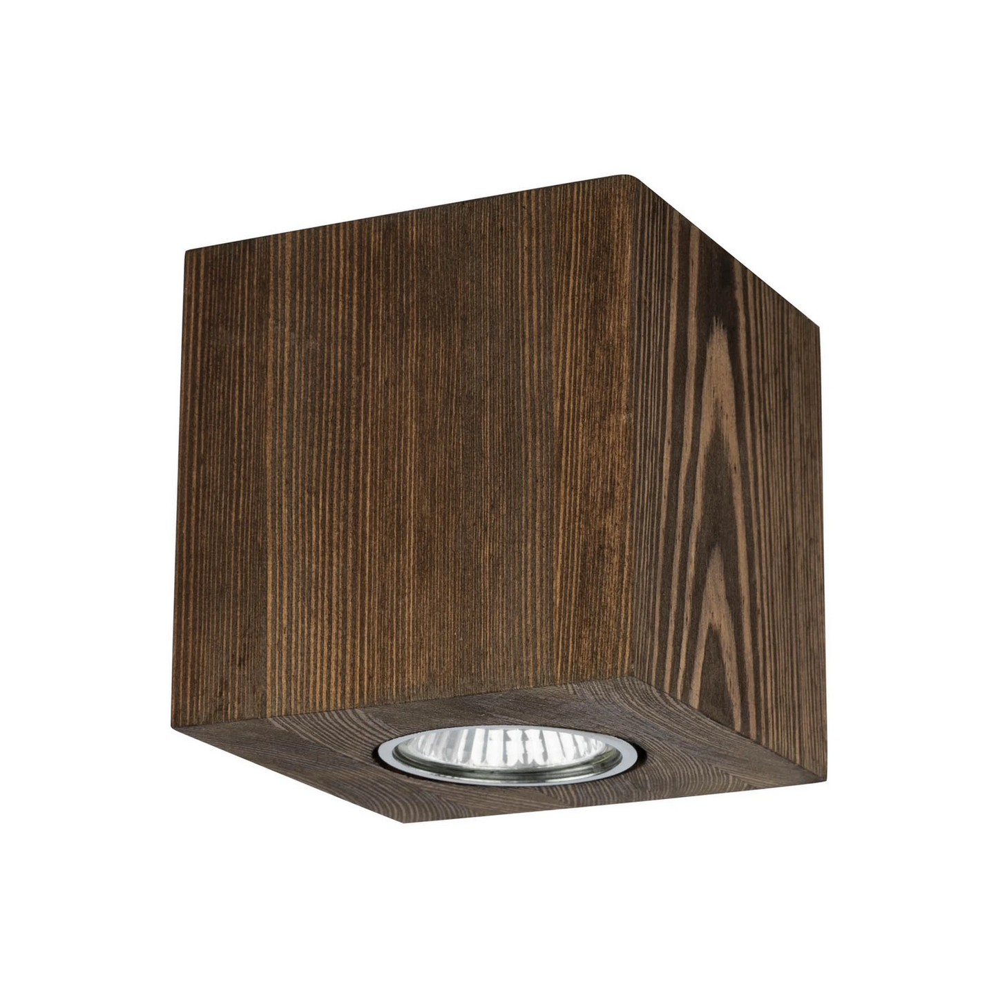 B-grade Envostar Tuni downlight ceiling light, ceiling lamp, pine walnut stained GU10