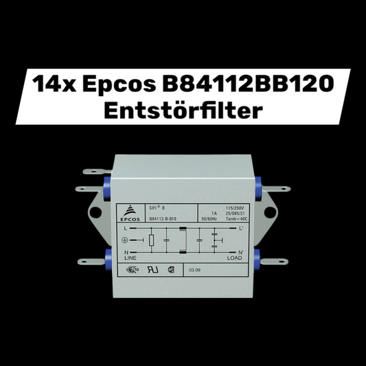 B-flokks Epcos B84112 Bb120 truflunardeyfisía, logavarnarefni, 250 V/Ac 20, 14 stykki