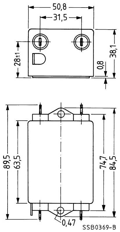 B-grade Epcos B84112 Bb120 interference suppression filter, flame retardant, 250 V/Ac 20, 14 pieces