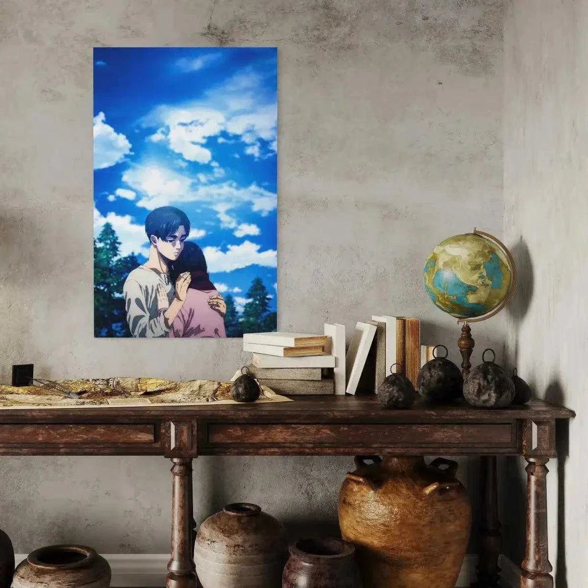 Eren & Mikasa - Anime Leinwandbild