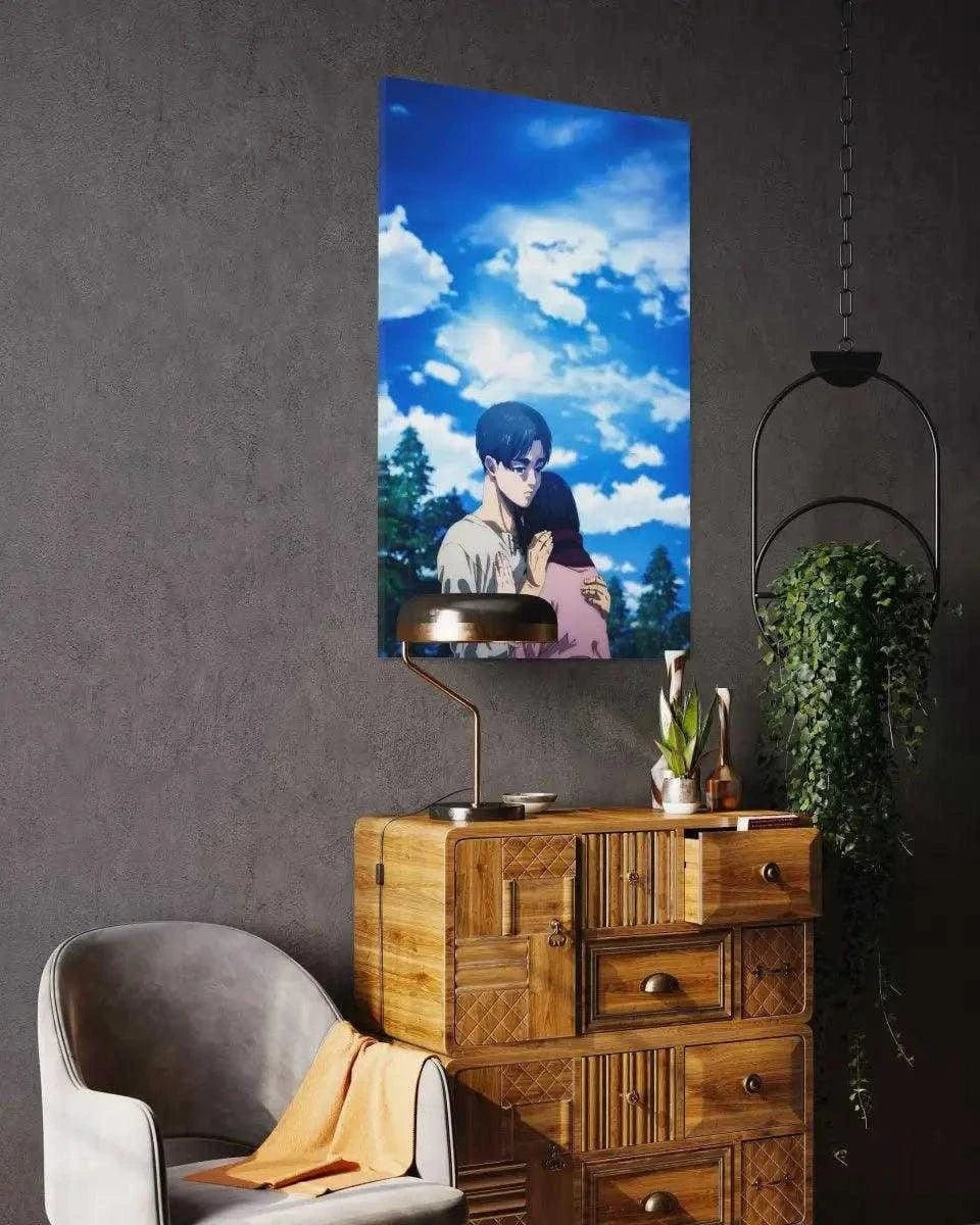 Eren & Mikasa - Anime Leinwandbild