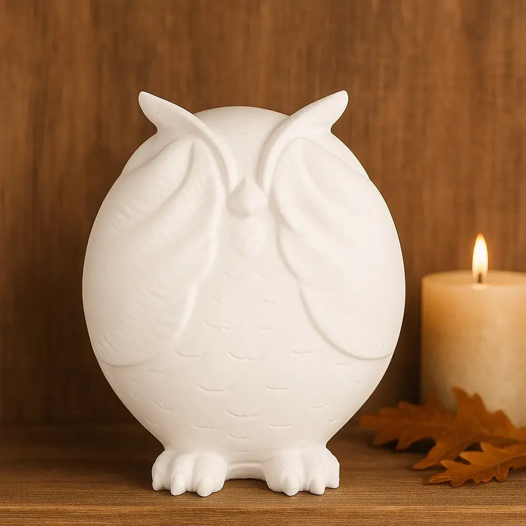 Eulenfigur „Nichts Böses sehen“ – Handgemachte Deko mit Symbolik