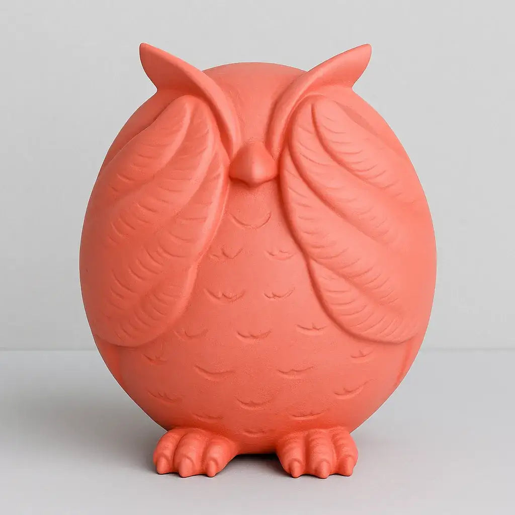 Eulenfigur „Nichts Böses sehen“ – Handgemachte Deko mit Symbolik