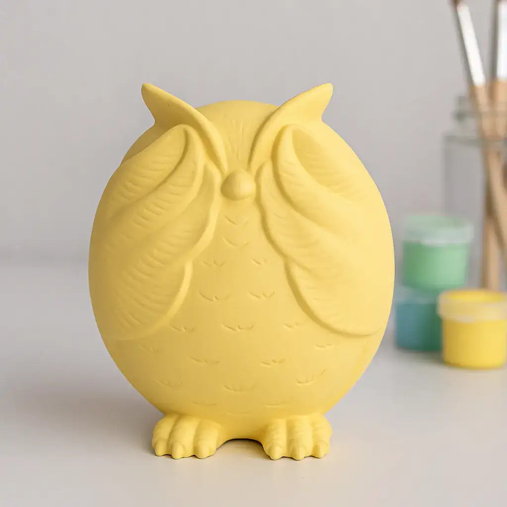 Eulenfigur „Nichts Böses sehen“ – Handgemachte Deko mit Symbolik