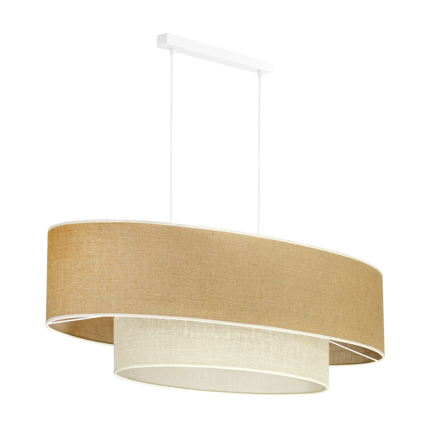 Euluna hengilampi, Boho júta, náttúrulegur brúnn hvítur, lengd 80 cm, lampi