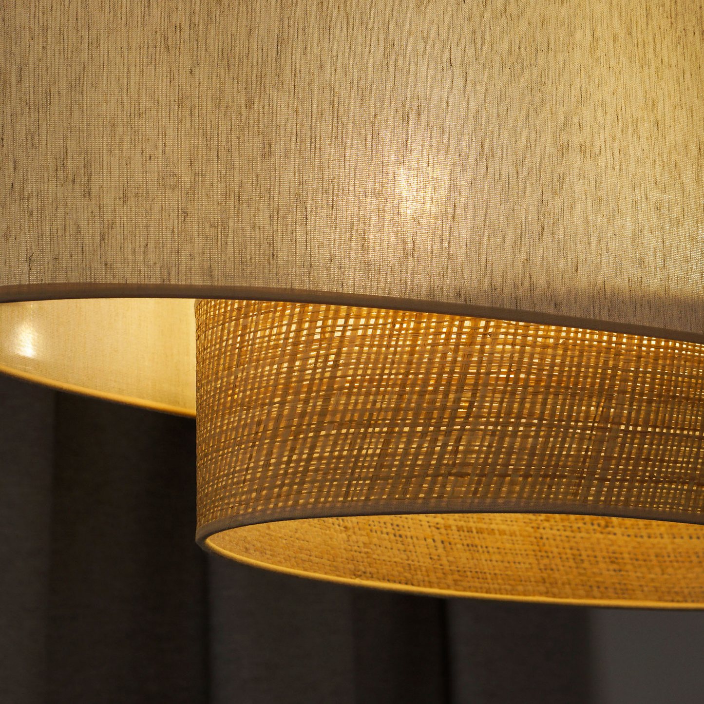 Euluna hengilampi, Boho júta, náttúrulegur brúnn hvítur, lengd 80 cm, lampi