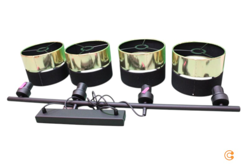 B-grade Euluna Hilton pendant light, black and gold, 4 lights. Pendant lamp. See text/photo. 