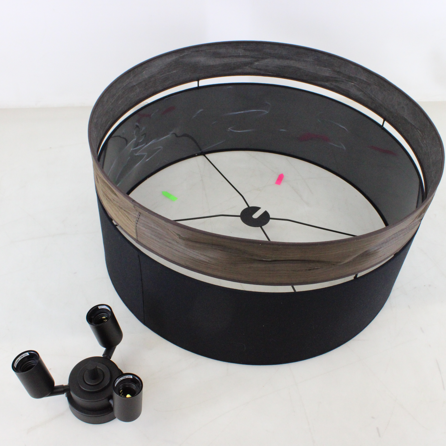 B-grade Euluna Levo ceiling lamp ø60cm dark oak black ceiling light See text/photo