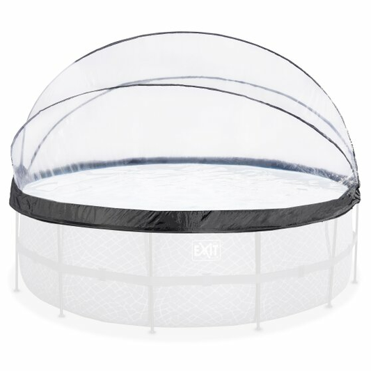 B-flokks sundlaugarskýli, sólhlíf, gegnsætt sundlaugargirðing, ø450 cm