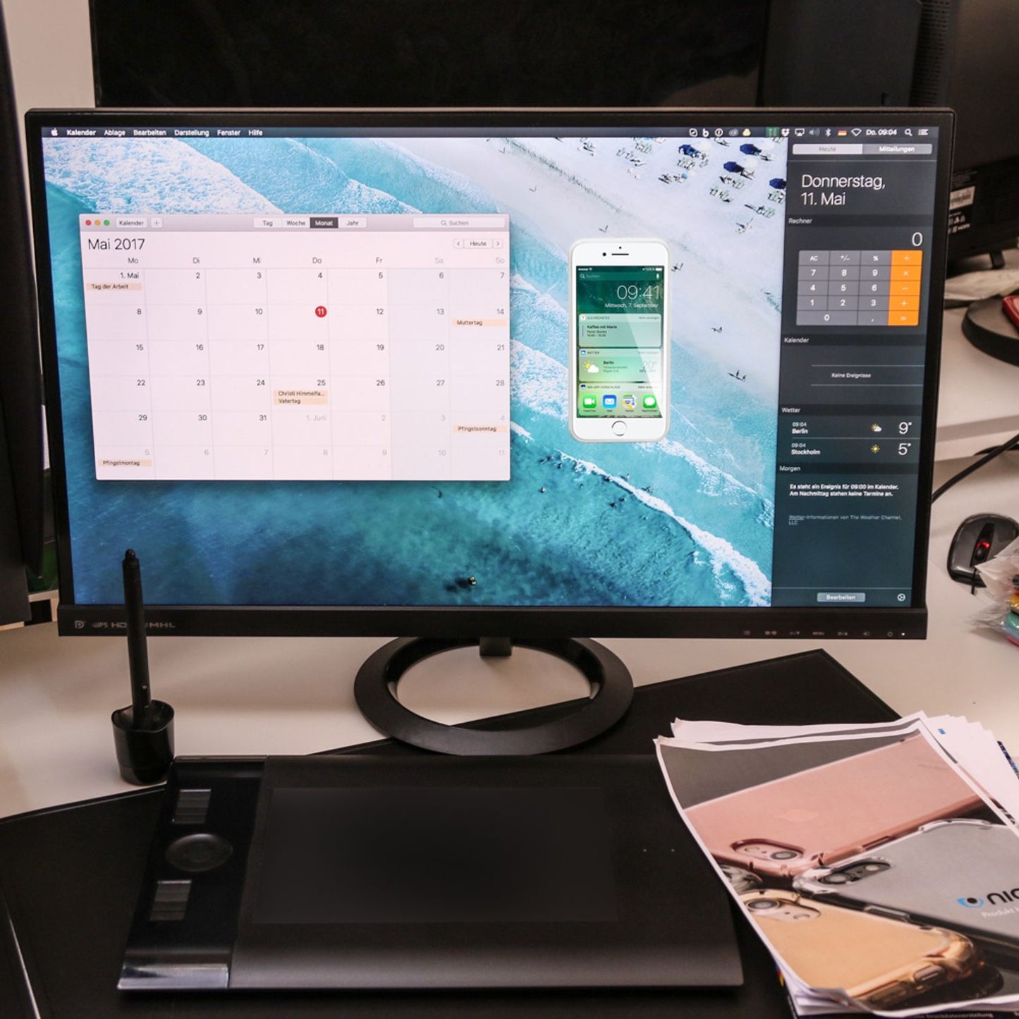 Þyngdaraflsþolið hulstur fyrir Apple iPhone 6 6S frá NALIA, sjálflímandi símahulstur