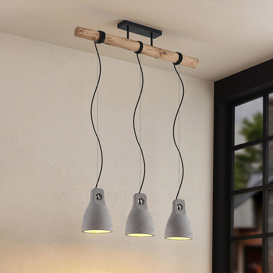 B-grade Lindby Esmila pendant light with concrete shades, ceiling lamp, light, spotlight 823
