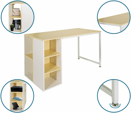 B-grade Hjh Office desk, computer desk, workspace H II, 120x60 cm, white oak