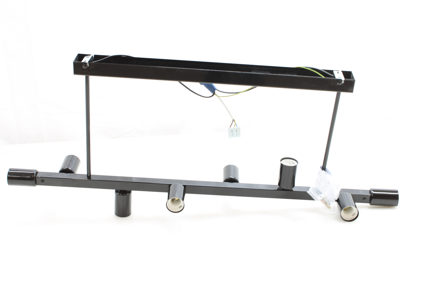 Eliza loftljós í B-flokki, átta ljós, svart, loftlampi, stofulampi, kastari