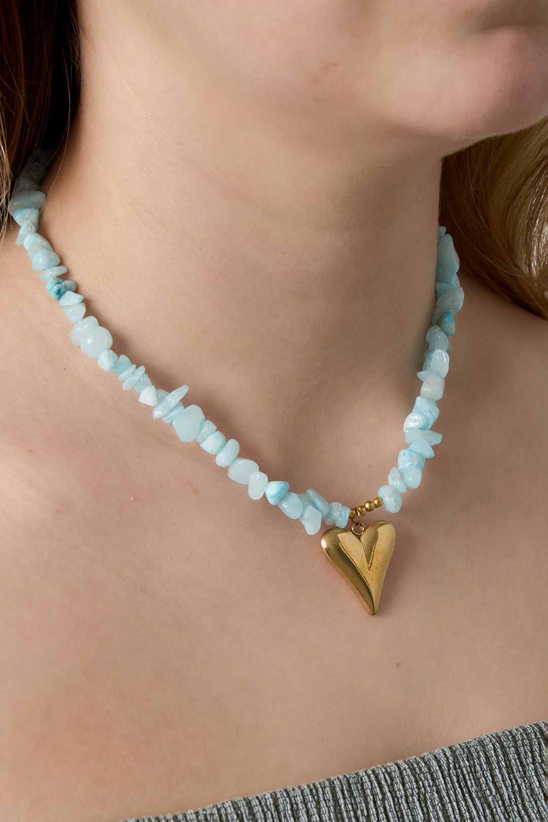 Edelstahl Anhänger Halsketten Herz Casual Täglich Einfache Serie Damen Schmuck