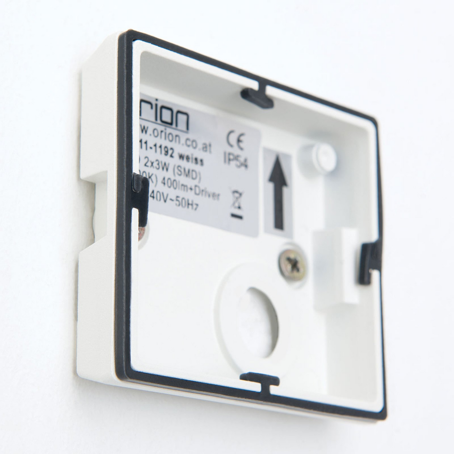 B-flokks LED útiveggljós, teningur, hvítur málmur, 10 cm, upp/niður veggljós