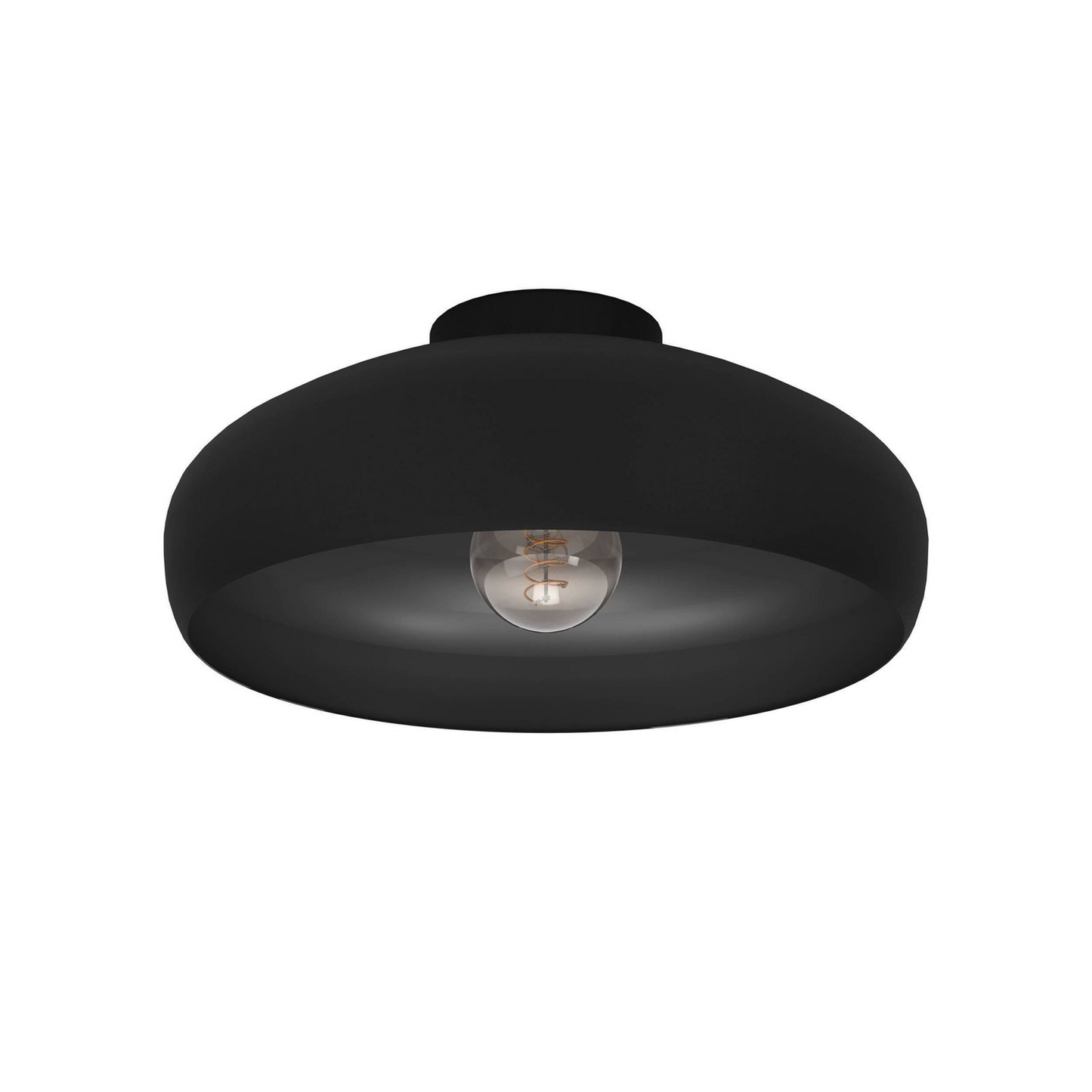 B-flokks Eglo loftljós Mogano ø 40 cm svart stál loftlampi ljóskastari