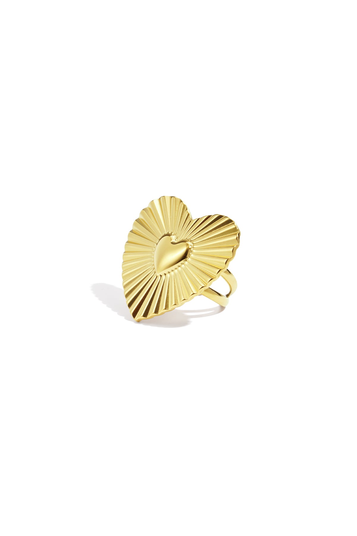 Edelstahl Statement Ringe Herz Casual Daily Simple Serie Damenschmuck